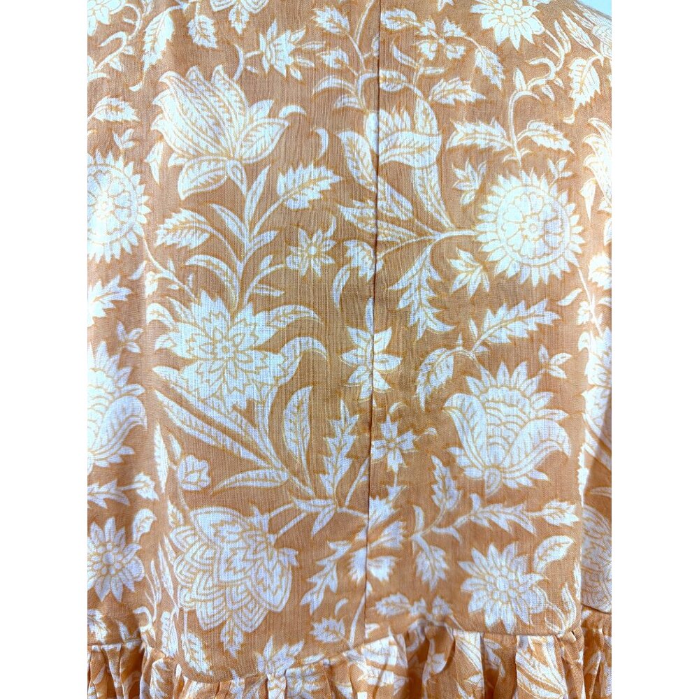 Daughter of India Kyra Mini Dress Tangerine Floral XL Boho Cotton NWOT - Picture 10 of 16